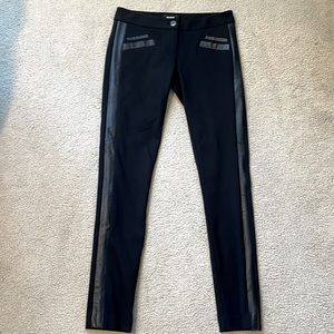 Paige leather accent pants